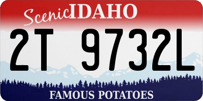 ID license plate 2T9732L