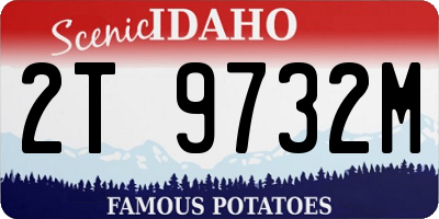 ID license plate 2T9732M