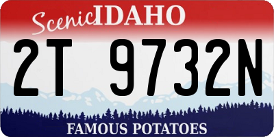 ID license plate 2T9732N