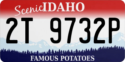 ID license plate 2T9732P