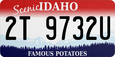 ID license plate 2T9732U