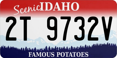 ID license plate 2T9732V