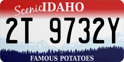 ID license plate 2T9732Y