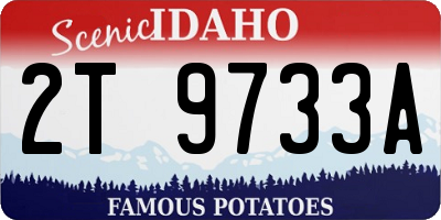 ID license plate 2T9733A