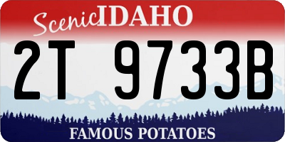 ID license plate 2T9733B