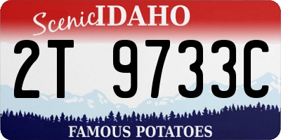 ID license plate 2T9733C