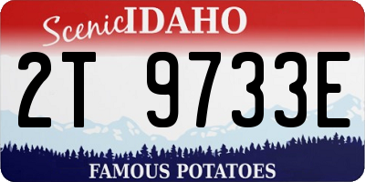 ID license plate 2T9733E