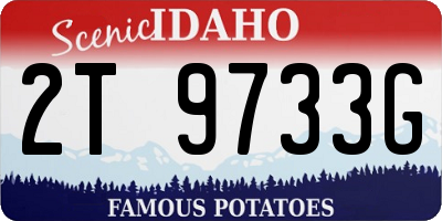 ID license plate 2T9733G