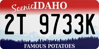 ID license plate 2T9733K