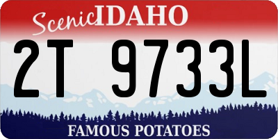 ID license plate 2T9733L