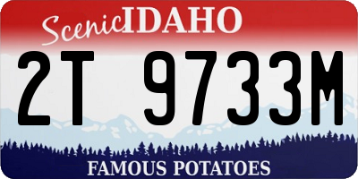 ID license plate 2T9733M