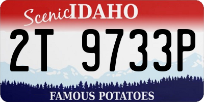 ID license plate 2T9733P