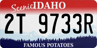 ID license plate 2T9733R