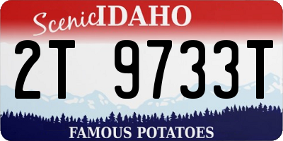 ID license plate 2T9733T