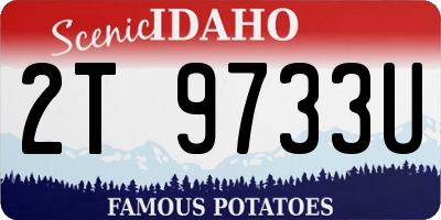 ID license plate 2T9733U