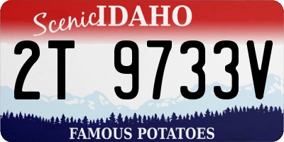 ID license plate 2T9733V