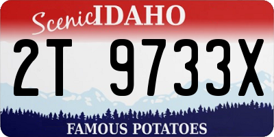 ID license plate 2T9733X