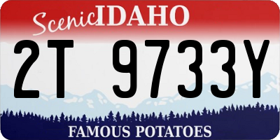 ID license plate 2T9733Y