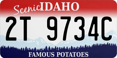 ID license plate 2T9734C