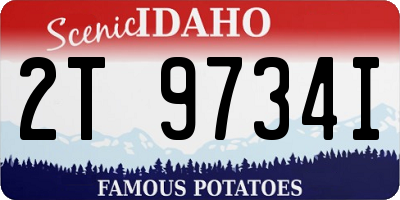 ID license plate 2T9734I