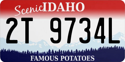 ID license plate 2T9734L