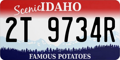 ID license plate 2T9734R