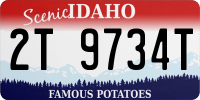 ID license plate 2T9734T