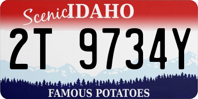 ID license plate 2T9734Y