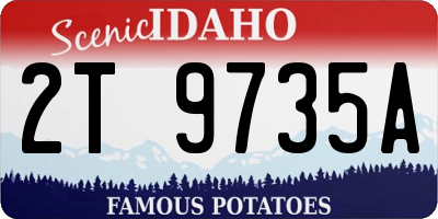 ID license plate 2T9735A