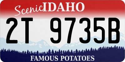 ID license plate 2T9735B