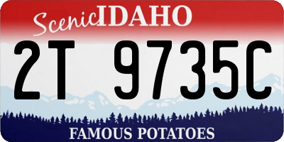 ID license plate 2T9735C