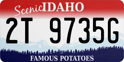 ID license plate 2T9735G