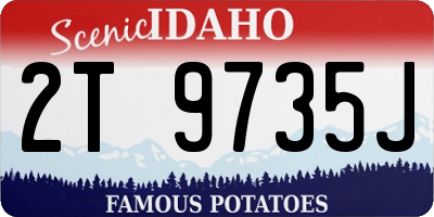 ID license plate 2T9735J