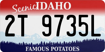 ID license plate 2T9735L