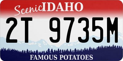 ID license plate 2T9735M