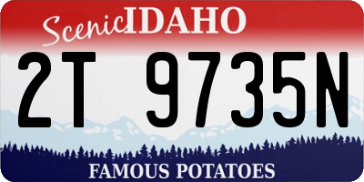 ID license plate 2T9735N