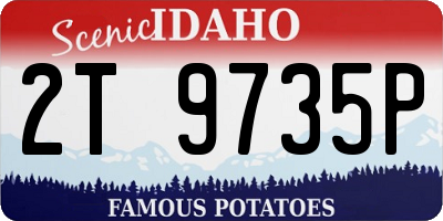 ID license plate 2T9735P