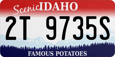 ID license plate 2T9735S