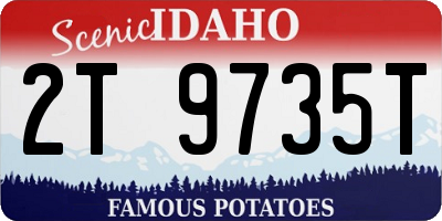 ID license plate 2T9735T