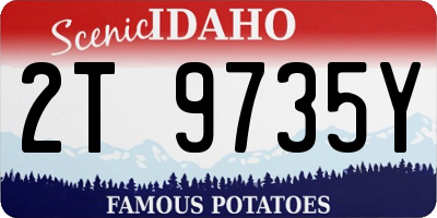 ID license plate 2T9735Y