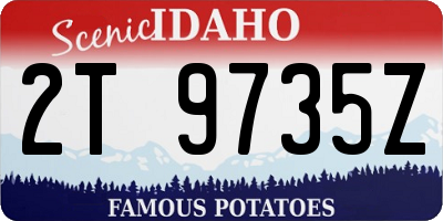 ID license plate 2T9735Z