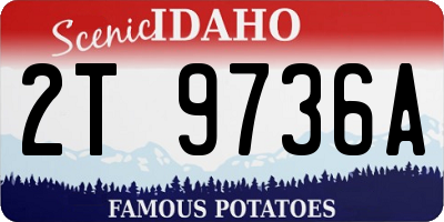 ID license plate 2T9736A