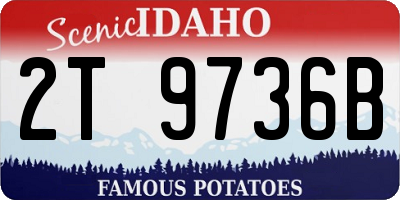 ID license plate 2T9736B