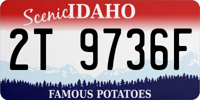 ID license plate 2T9736F