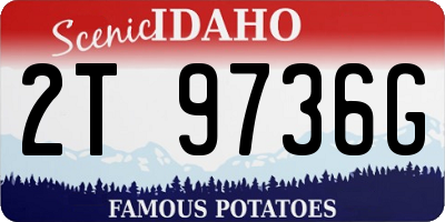 ID license plate 2T9736G