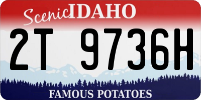 ID license plate 2T9736H