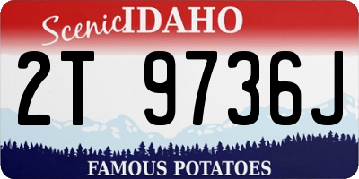 ID license plate 2T9736J