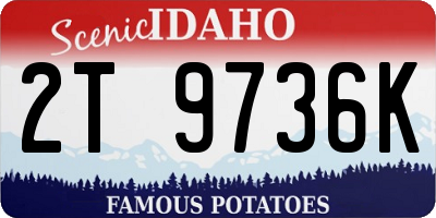 ID license plate 2T9736K