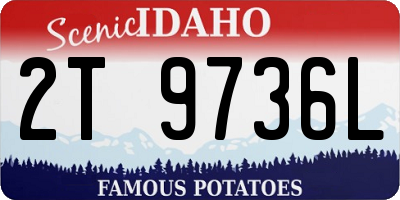 ID license plate 2T9736L