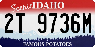 ID license plate 2T9736M